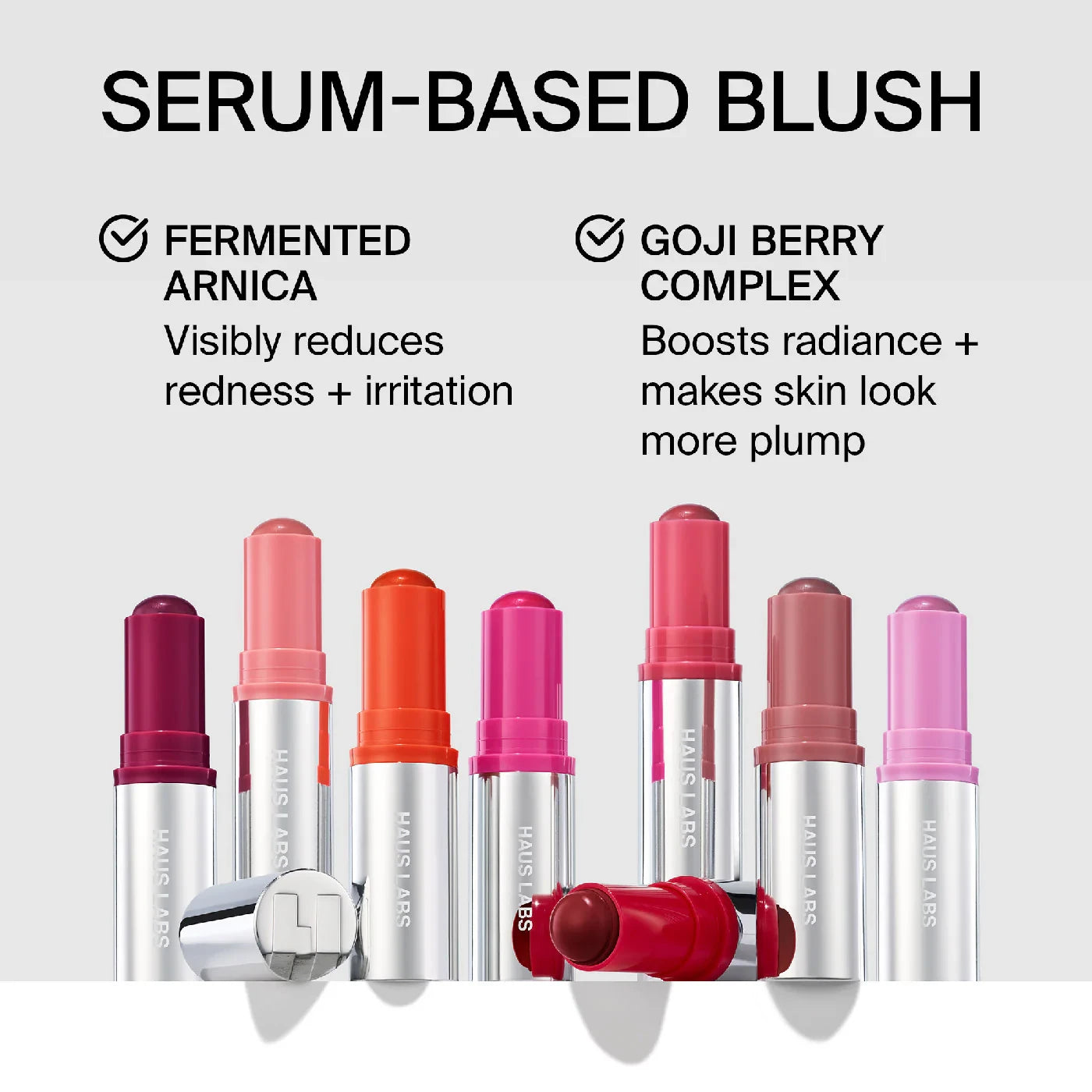 HAUS LABS Color Fuse Longwear Hydrating Glassy Lip + Cheek Blush Ba