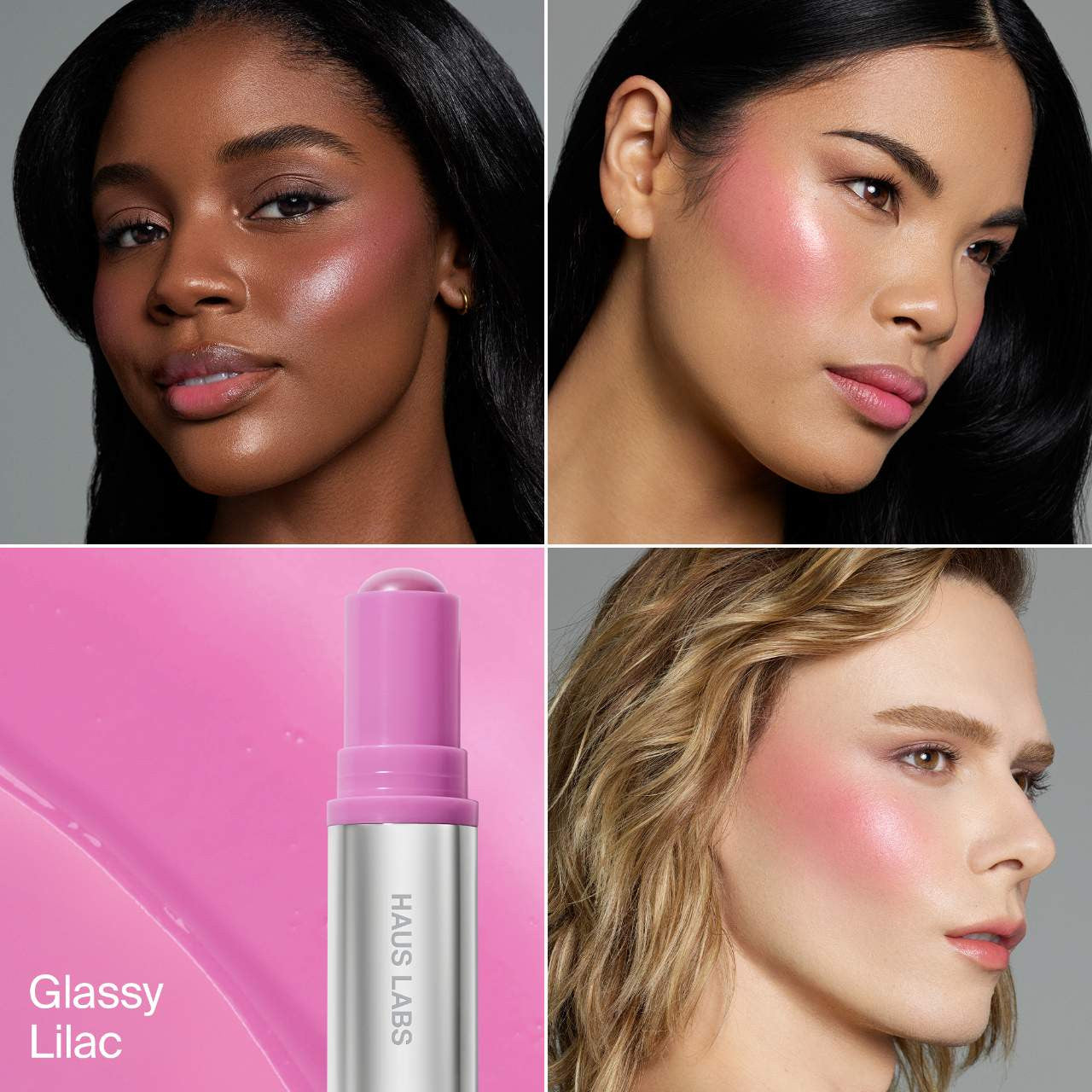 HAUS LABS Color Fuse Longwear Hydrating Glassy Lip + Cheek Blush Ba